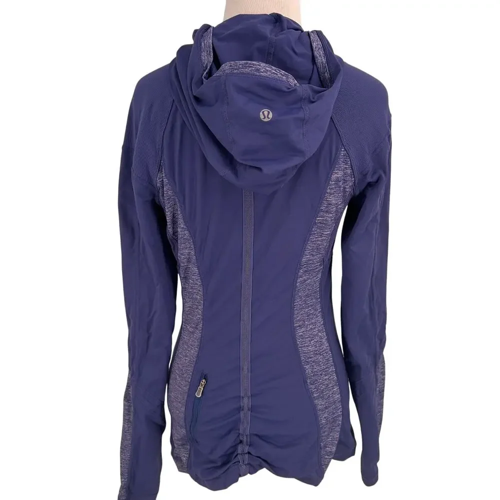 Lululemon Purple Run For Your Life Cross Train Wrap Hoodie Size 6